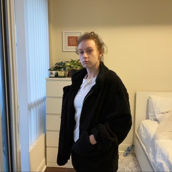Black Sherpa Jacket US 8 - Picture 1 of 4